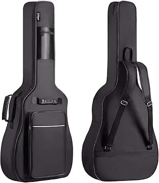 
CAHAYA Guitar Bag Upgraded Premium Version for 40 41 42 Inch Acoustic Guitar Gig Bag 0.5in Thick Sponge Overly Padded Water Resistent