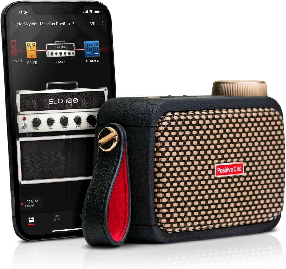 Positive Grid Spark GO 5W Ultra-Portable Smart Guitar Amp, Headphone Amp & Bluetooth Speaker for Electric Guitar, integration with the Spark app