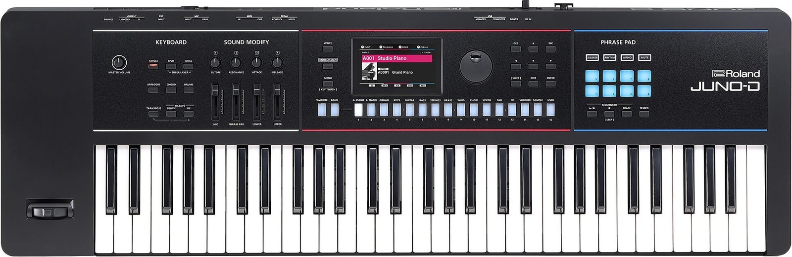 Roland JUNO-D6 Keyboard Synthesizer, 61-Key