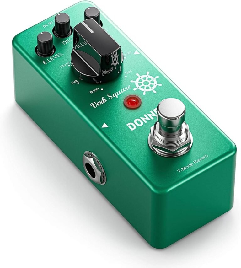 Donner Reverb Guitar Pedal, Verb Square Digital Reverb 7 Modes Room, Hall, Church, Spring, Plate, Studio, Mod, True Bypass