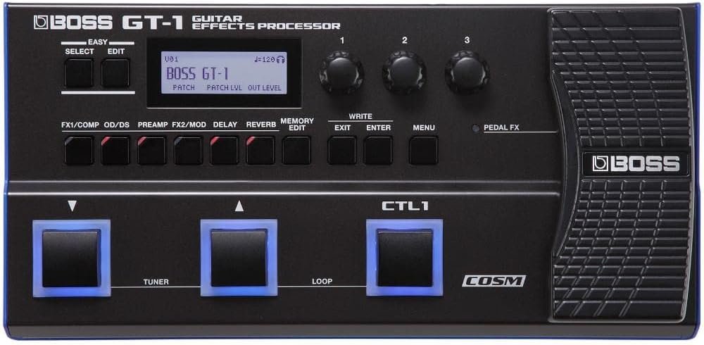 BOSS GT-1 Compact Guitar Effects Processor | Wide Selection of Amps & Effects | Control Effects in Real Time | Easy Select & Easy Edit Functions | BOSS Tone Central