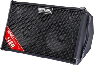 Coolmusic BP60D 120W Battery Powered Acoustic Guitar Amplifier,Portable Bluetooth Speaker with Reverb Chorus Delay Effect, 7 Inputs
