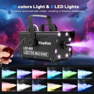 Wedding smoke machine with wireless remote control and LED lights for reception atmosphere