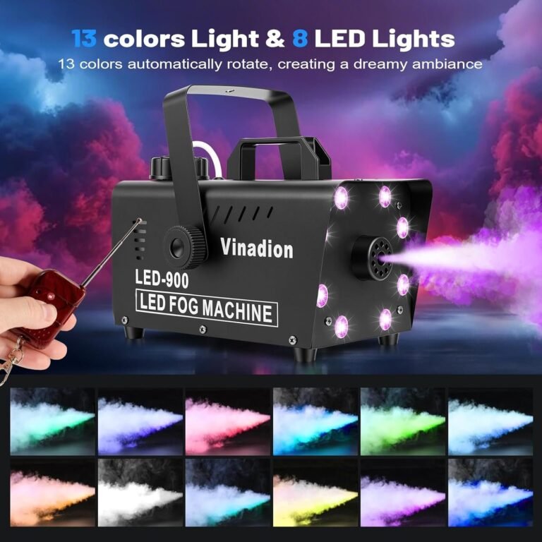 Wedding smoke machine with wireless remote control and LED lights for reception atmosphere