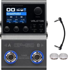 GP-50 guitar processor with HD effects and IR cabinet simulation for electric guitar and bass