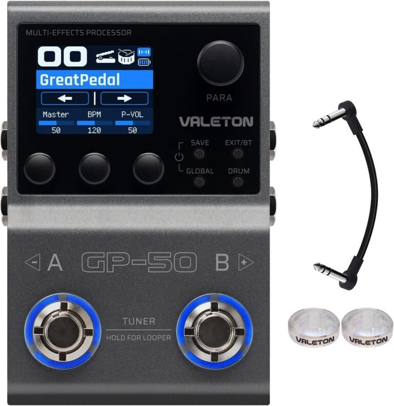 GP-50 guitar processor with HD effects and IR cabinet simulation for electric guitar and bass