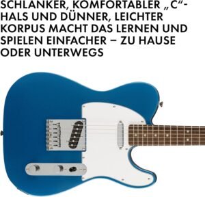 Squier Affinity Series Telecaster in Lake Placid Blue for everyday guitar playing