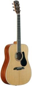 Alvarez AD60 acoustic guitar in Natural Gloss with spruce top and black pickguard
