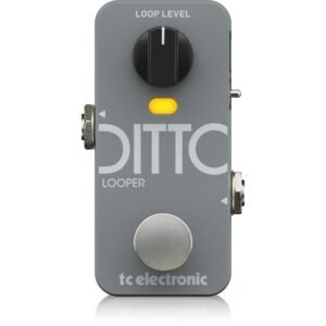 TC Electronic Ditto 2 Looper grey guitar effects pedal with Loop Level control and footswitch