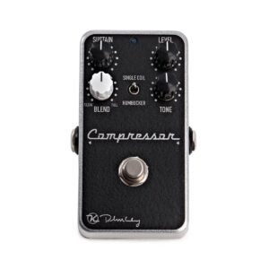 Keeley Compressor Plus guitar effects pedal in black with four control knobs