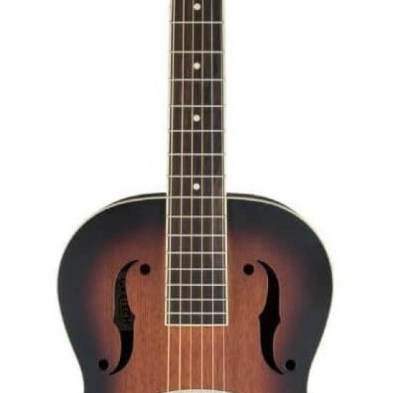 Gretsch G9220 6-String Resonator Electric Guitar with Bobtail Round Neck with Gretsch Ampli-Sonic Diaphragm Resonator Cone (Right-Handed, 2-Color Sunburst)