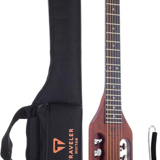 Traveler Guitar Ultra-Light Acoustic Acoustic-Electric Guitar, Antique Brown